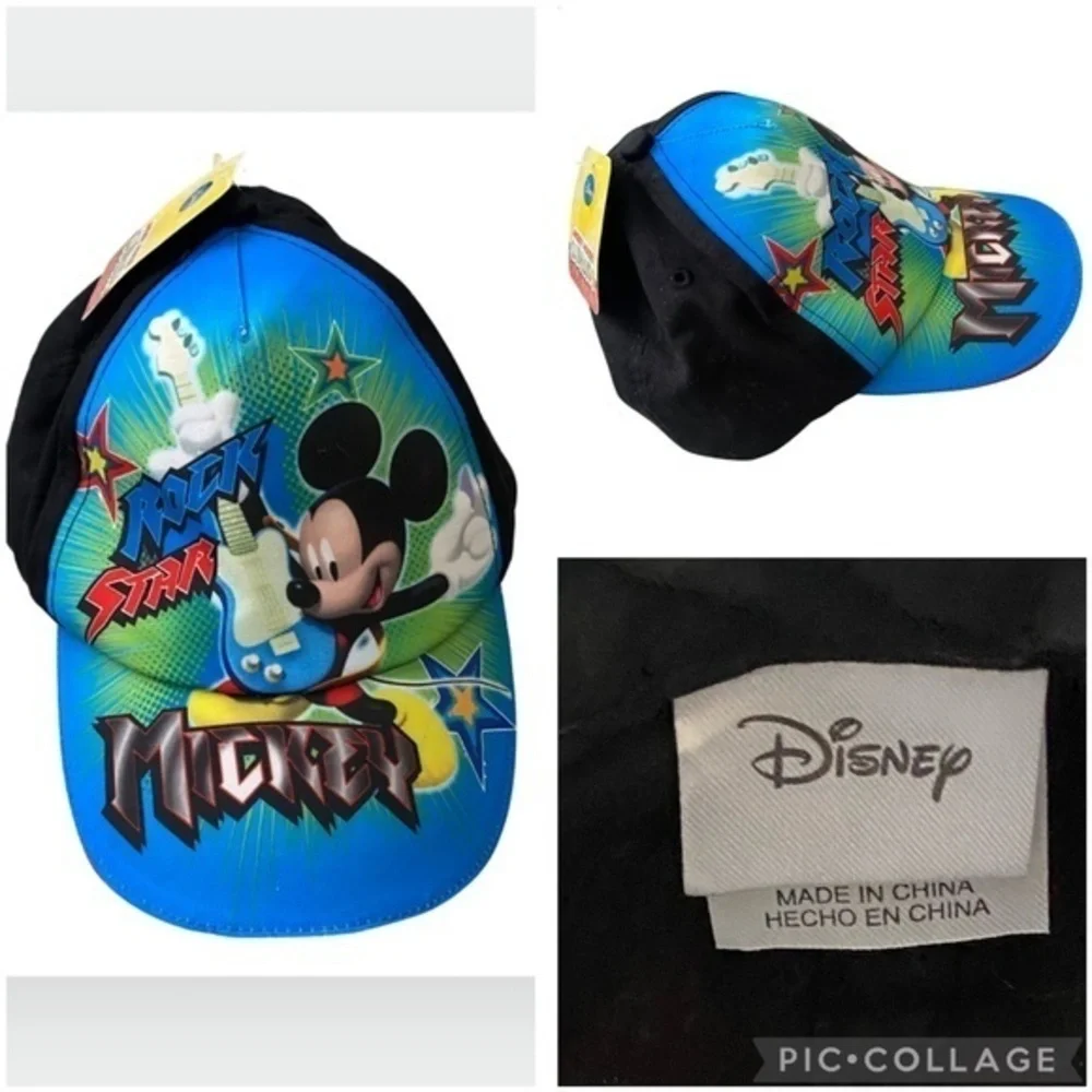 NWT Mickey Mouse Disney NWT Rock Star Baseball Kids Cap Hat